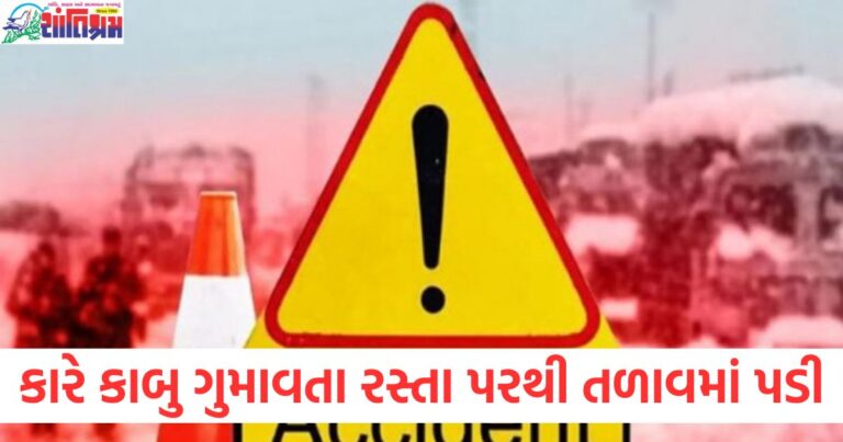 કારે કાબુ ગુમાવતા રસ્તા પરથી તળાવમાં પડી, બે વકીલોના દર્દનાક મોત